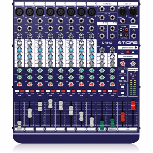 Midas DM12 – Consola de Mezcla Analógica de 12 Canales - Imagen 1