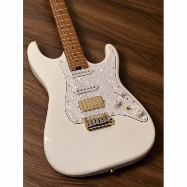 Guitarra Eléctrica Soloking MS-1 Classic MKII Olympic White - Jescar® EVO Gold - Imagen 6