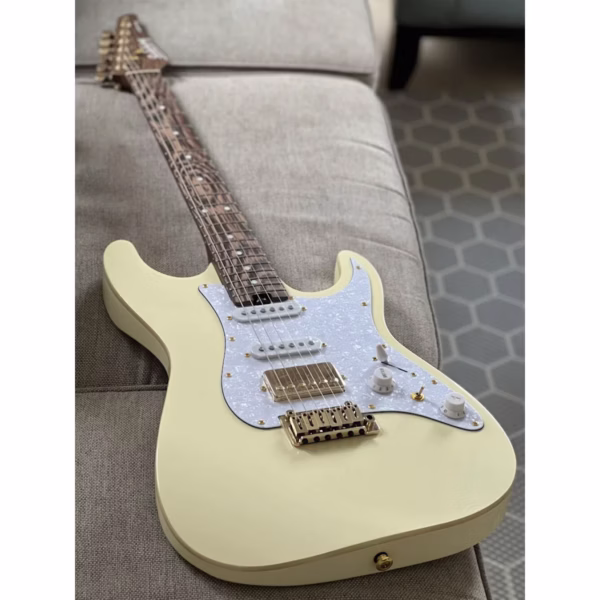 Guitarra Eléctrica Soloking MS-1 Classic Flat Top Vintage White - Wenge Neck Edition - Imagen 4