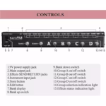 JOYO PXL8 - Pedal Controlador 8 FX Loop Programable con True Bypass (Negro) - Imagen 3