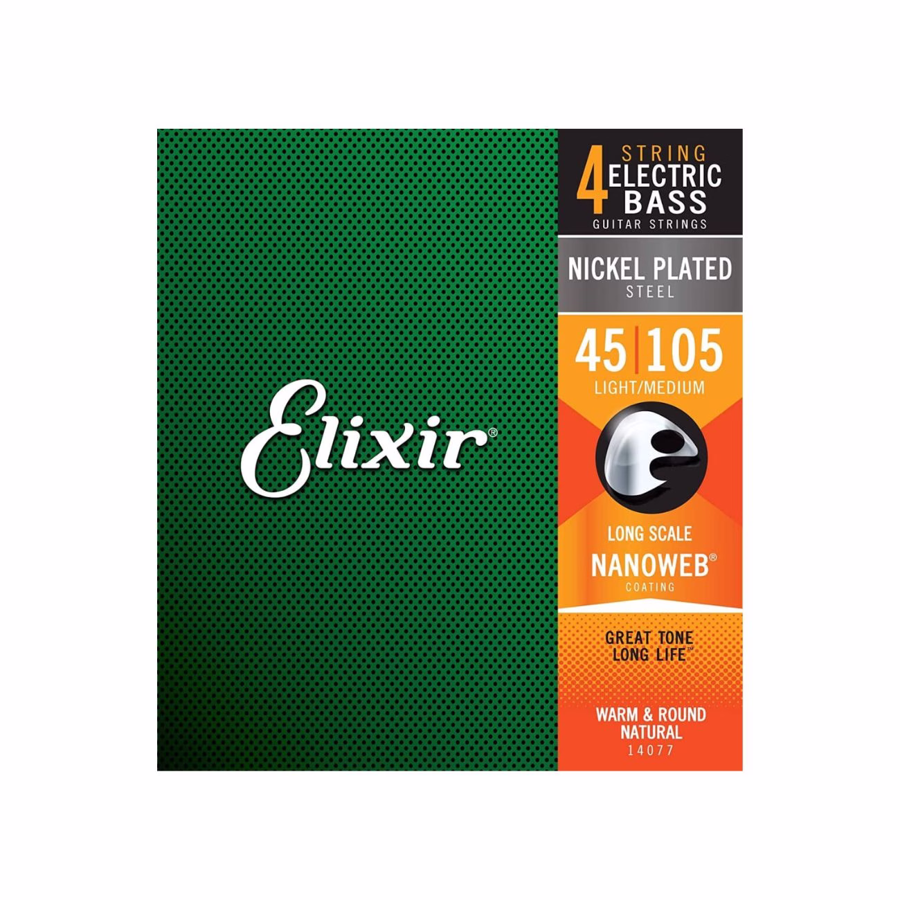 68280988308416-1.avif Elixir 14077 - Set 4 Cuerdas Bajo Nanoweb 45-105 Nickel Plated Steel - Imagen 1