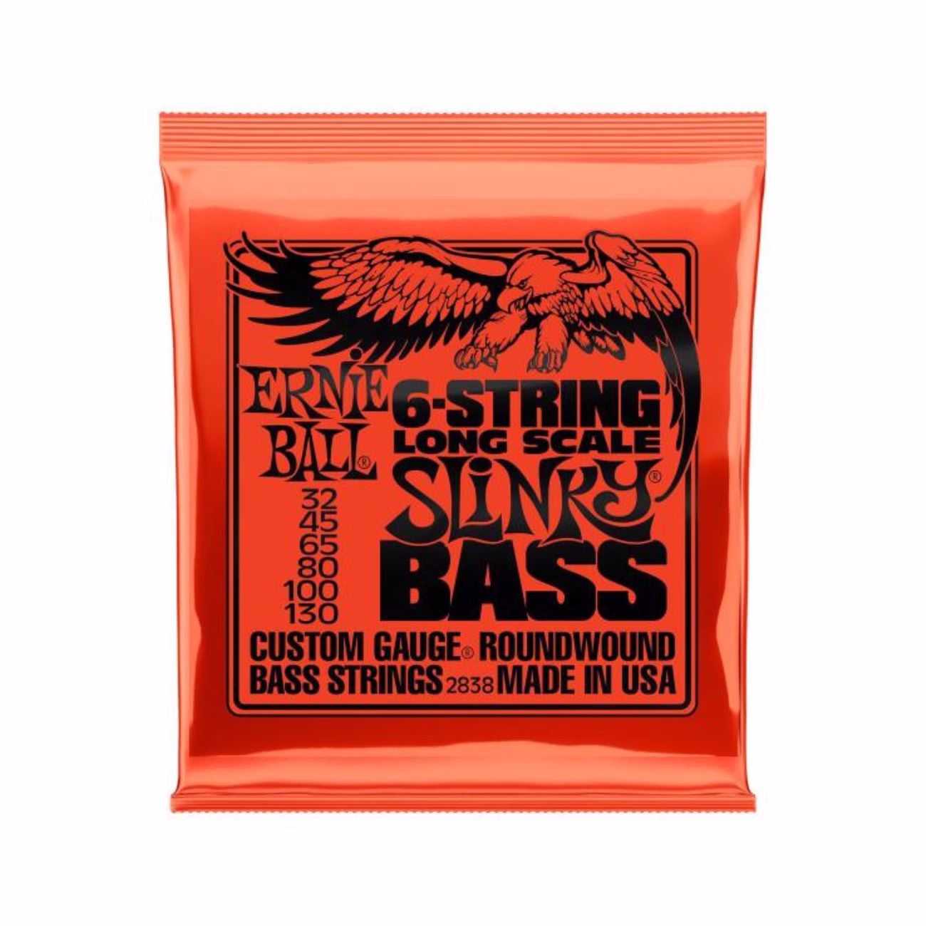 68280988332100-1.avif Ernie Ball 2838 - Set 6 Cuerdas Bajo Long Scale Slinky 32-130 - Imagen 1