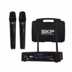 Skp Uhf300D - Micrófono Doble De Mano Uhf Frecuencia Fija