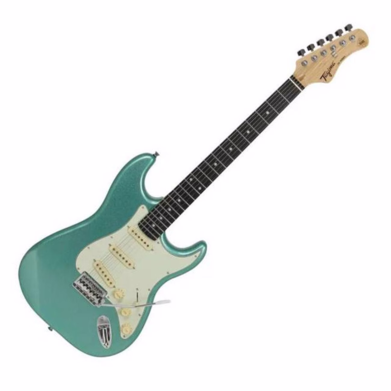 68280990926002-1.avif Tagima Tg500Msgdf/Mg - Guitarra Electrica Strato Metallic Surf Green Placa Mint Brazo Palorosa - Imagen 1