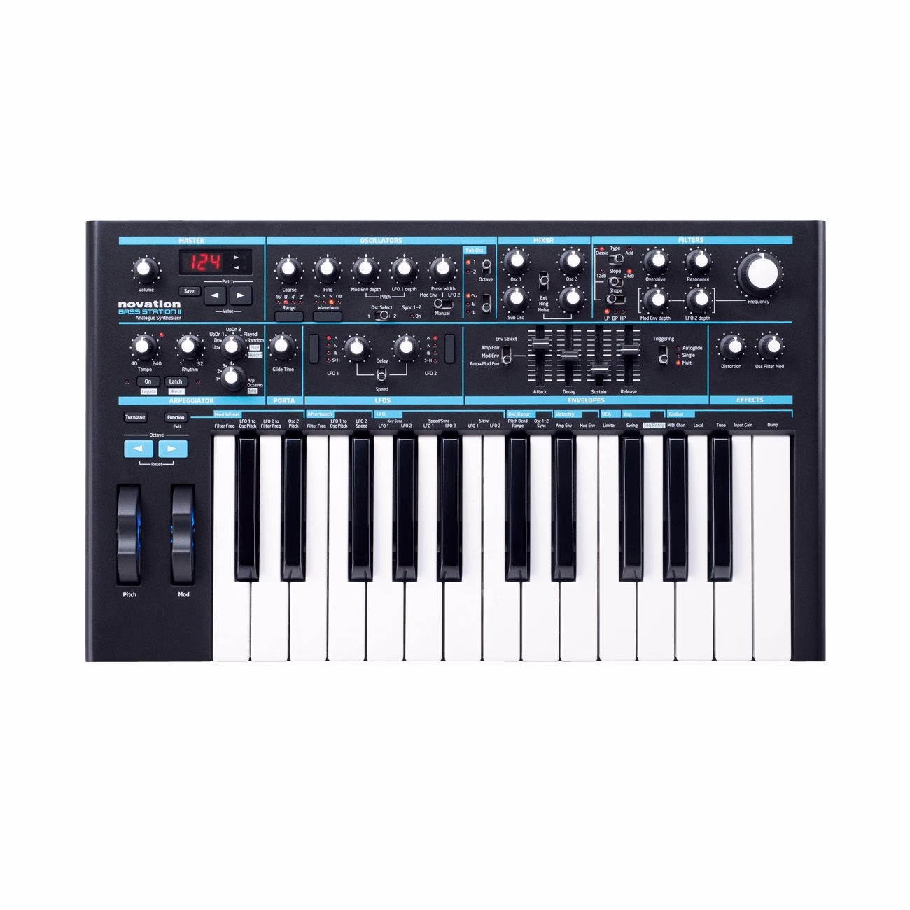 68280995228682-1.avif Novation Bassstationii - Sintetizador Analogo 25 Teclas - Imagen 1