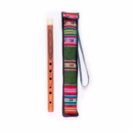 Boliviano - Boq.Hueso - Quena Jacaranda Boquilla de Hueso con funda