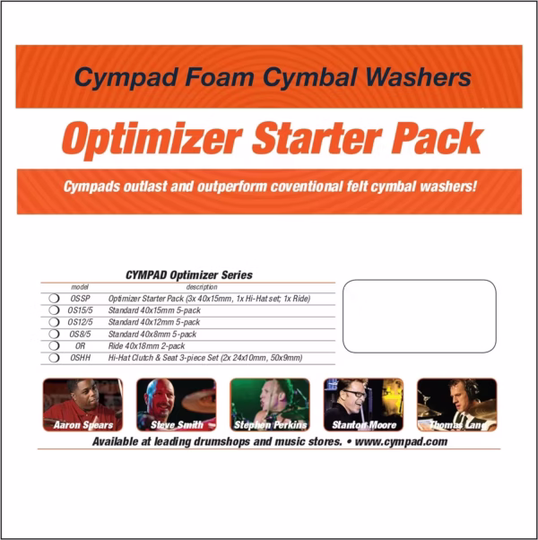 Cympad - Ossp - Starter Pack Fieltros(3 Platillos+Hihat Set+Ride) - Imagen 7