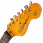 Guitarra Eléctrica Vintage V6MRSSB Stratocaster SSS - Distressed Sunburst con Pastillas Wilkinson - Imagen 5