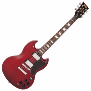 Guitarra Eléctrica Tipo SG Vintage V69CR Color Cherry Red