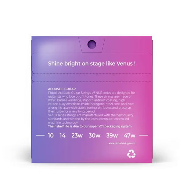 Pitbull - VAG 10-47 SL - Set Cuerdas Guit. Acústica Venus Series 10-47 - Imagen 2