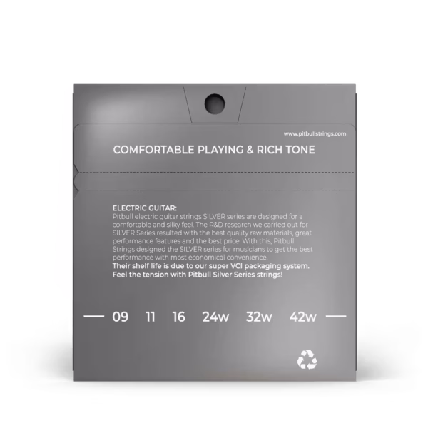 Pitbull - SEG 09-42SL - Set Cuerdas Guitarra Eléctrica Silver Series 09-42 - Imagen 2