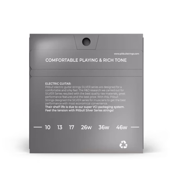 Pitbull - SEG 10-46L - Set Cuerdas Guitarra Eléctrica Silver Series 10-46 - Imagen 2