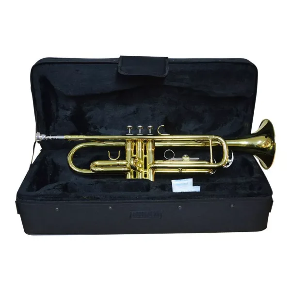 Trompeta Etinger TRO-82 Bb Dorada con Estuche - Imagen 4