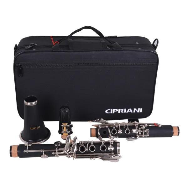 Clarinete Cipriani CL-17P 17 Llaves Bb Negro con Estuche - Imagen 2