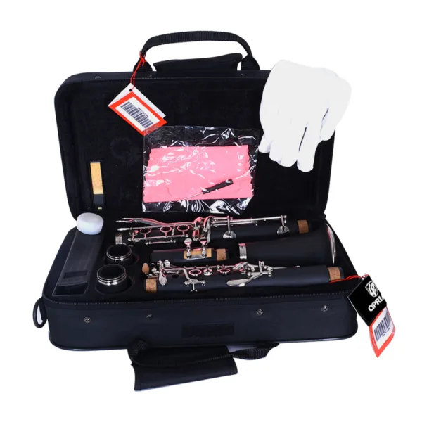 Clarinete Cipriani CL-17P 17 Llaves Bb Negro con Estuche - Imagen 3