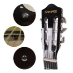 Guitarra Clásica Scorpion SCG-030 39″ Negra – Nylon con Funda - Imagen 3